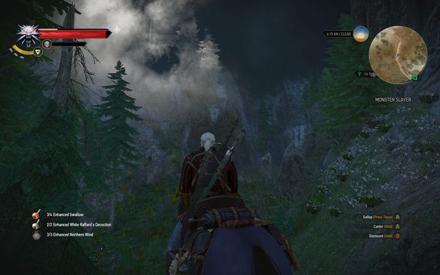 You will easily recognize the spot - its the only place where you can find storm on a very low altitude level - Side quests in Epilogue - Epilogue - The Witcher 3 Wild Hunt Guide & Walkthrough