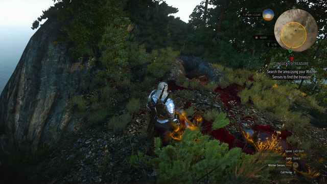 Treasure chest can be found near the bodies of two soldiers. - Treasure hunt in Northern Isles - Northern Isles - The Witcher 3 Wild Hunt Guide & Walkthrough