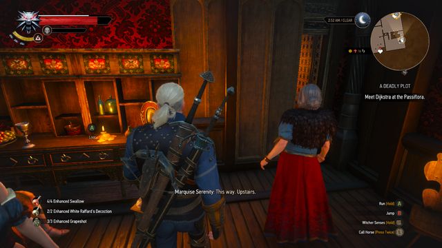 Talk to the owner, she will lead you to the meeting - Side quests in Free City of Novigrad - Free City of Novigrad - The Witcher 3 Wild Hunt Guide & Walkthrough
