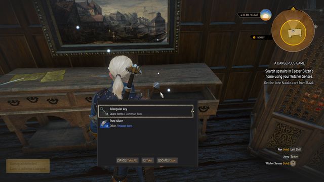 Theres a knife on the shelf - after interacting with it, the drawer will open - Side quests in Free City of Novigrad - Free City of Novigrad - The Witcher 3 Wild Hunt Guide & Walkthrough