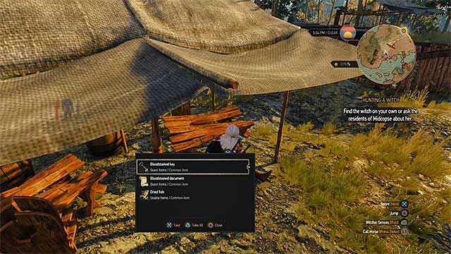 The place where you find the corpse with the key and the document - Treasure hunt in Inn by the Crossroads - Inn by the Crossroads - The Witcher 3 Wild Hunt Guide & Walkthrough