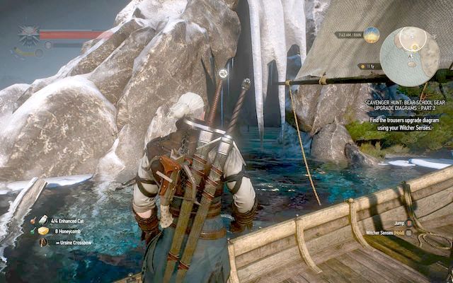 Cave entrance on the small island. - Enhanced Bear School Gear - Bear School Gear - The Witcher 3 Wild Hunt Guide & Walkthrough