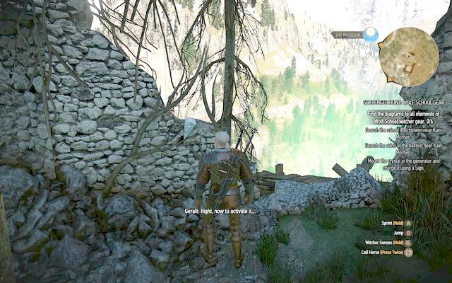 Come back to the tower and examine the branch to the left from a rift - Wolf School Gear (DLC) - The Witcher 3 Wild Hunt Guide & Walkthrough