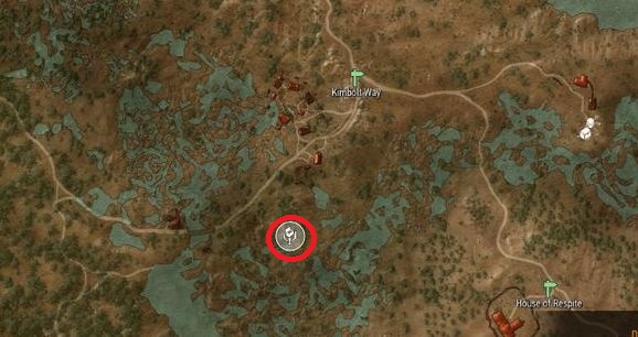 To the north-west from the Nilfgaardians camp crossroads are located, right behind the marker of Kimbolt Way - Mastercrafted Wolf School Gear (DLC) - Wolf School Gear (DLC) - The Witcher 3 Wild Hunt Guide & Walkthrough