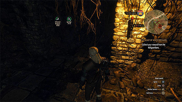 Kolgrim corpse can be found in a dark place in the crypt - The Witcher 3 Wild Hunt: Treasure hunt - list, walkthrough - Prologue and White Orchard - The Witcher 3 Wild Hunt Guide & Walkthrough