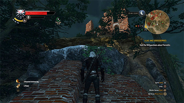 You can reach the camp in ruined castle with a little climbing - The Witcher 3 Wild Hunt: Treasure hunt - list, walkthrough - Prologue and White Orchard - The Witcher 3 Wild Hunt Guide & Walkthrough