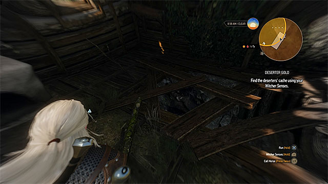 The passage to the basement can be easily unlocked with Aard sign - The Witcher 3 Wild Hunt: Treasure hunt - list, walkthrough - Prologue and White Orchard - The Witcher 3 Wild Hunt Guide & Walkthrough