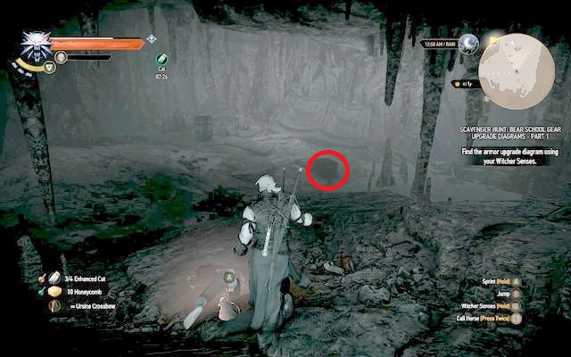 Chest inside the Grotto - The Witcher 3 Wild Hunt: Enhanced Bear School Gear - Bear School Gear - The Witcher 3 Wild Hunt Guide & Walkthrough