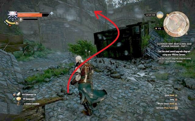 Go upstairs to get the chest - The Witcher 3 Wild Hunt: Enhanced Bear School Gear - Bear School Gear - The Witcher 3 Wild Hunt Guide & Walkthrough