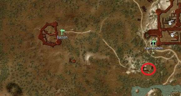 To the east from Bastion you shall find ruins of a signal tower - The Witcher 3 Wild Hunt: Basic Wolf School Gear - Wolf School Gear (DLC) - The Witcher 3 Wild Hunt Guide & Walkthrough