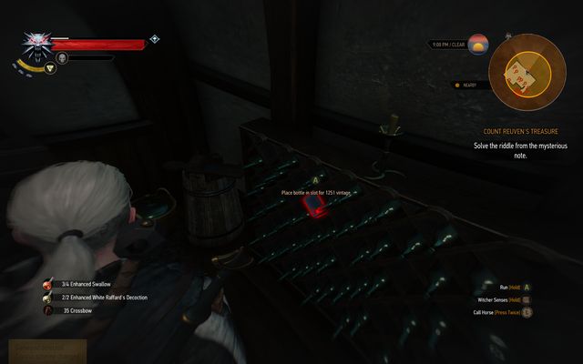 Place the wine from the table to the empty place - Count Reuven Treasure - main quest - Free City of Novigrad - The Witcher 3 Wild Hunt Guide & Walkthrough