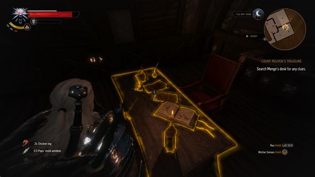 Take the letter and the book from the table. - Count Reuven Treasure - main quest - Free City of Novigrad - The Witcher 3 Wild Hunt Guide & Walkthrough