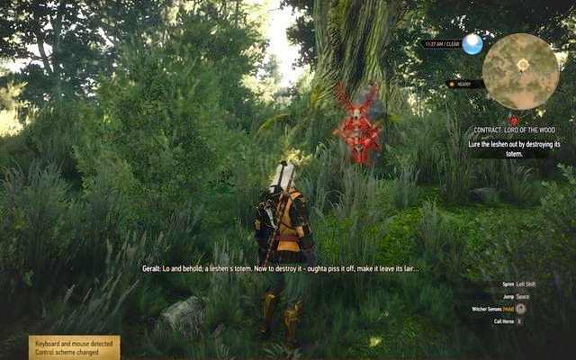 Leszen totem in the forest - Witcher contracts in Farcorners - Farcorners - The Witcher 3 Wild Hunt Guide & Walkthrough