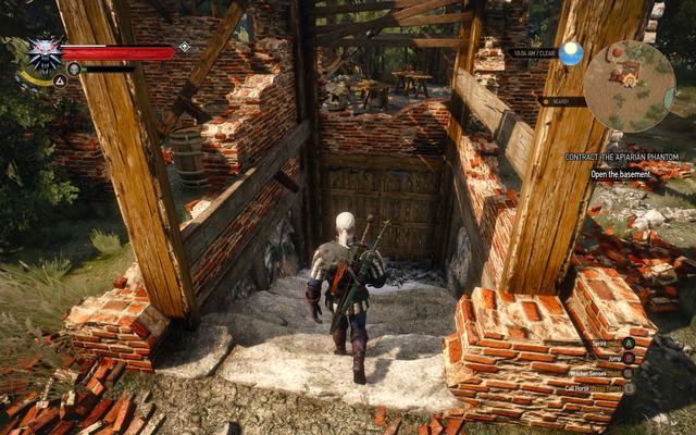 Entrance to the basement where the beast is hiding - Witcher contracts in Vegelbud Residence - Vegelbud Residence - The Witcher 3: Wild Hunt Game Guide & Walkthrough