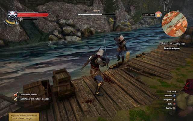 Doppler will change into you - but he is a bad fighter - The Witcher 3 Wild Hunt: Witcher contracts, Free City of Novigrad - walkthrough - Free City of Novigrad - The Witcher 3 Wild Hunt Guide & Walkthrough