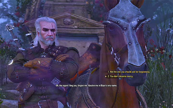 The moment where you have to decide on Marcells fate. - Equine Phantoms - Side quests - The Witcher 3: Blood and Wine Game Guide