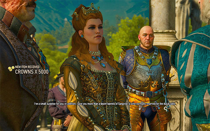 Anna Henrietta will give you, among other things, plenty of crowns - Pomp and Strange Circumstance - Main quests - The Witcher 3: Blood and Wine Game Guide
