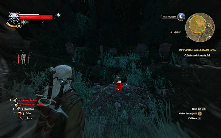 An example mandrake root - Burlap is the New Stripe - Geralt goes to prison quest - Main quests - The Witcher 3: Blood and Wine Game Guide