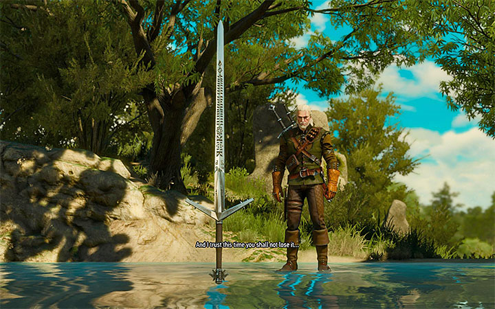 The moment at which you obtain the sword - New achievements and trophies introduced in Blood and Wine - New Additions in Blood and Wine - The Witcher 3: Blood and Wine Game Guide