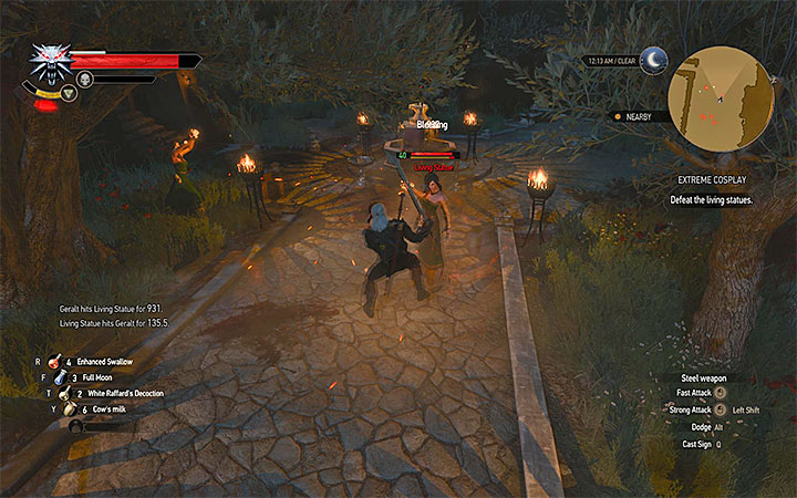 Attack the animated statues of women first. - Side quests and Witcher contracts opponents in The Witcher 3: Blood and Wine - All Boss Fights - The Witcher 3: Blood and Wine Game Guide