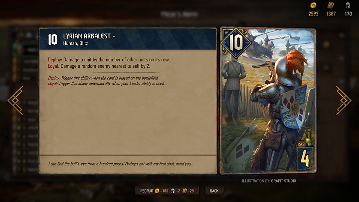 Ranged units are used to immediately inflict the appropriate number of points of damage on the selected target - Types of units, flags and gadgets in Thronebreaker The Witcher Tales - Card Deck - Thronebreaker The Witcher Tales Guide