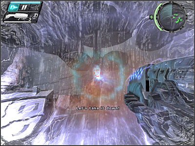 Once you've drained your Surge Gun, you will have to choose between turning left and picking up a second weapon or heading out to the balcony and finding an ammo crate - Consequences II - Walkthrough - Timeshift - Game Guide and Walkthrough