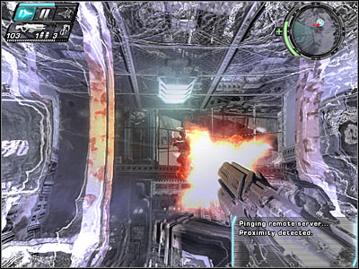 Enter the server room once again and turn right - Heist II - Walkthrough - Timeshift - Game Guide and Walkthrough