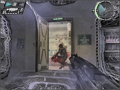 Now you will have to use the stairs to get to the upper level of the server room - Heist II - Walkthrough - Timeshift - Game Guide and Walkthrough