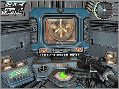 Once you've pressed the button, IMMEDIATELY turn around, because one of the enemy soldiers will try to surprise you - Test Labs II - Walkthrough - Timeshift - Game Guide and Walkthrough