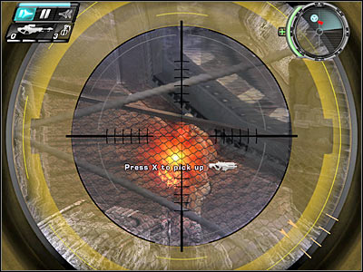 Once all the enemies are gone, drop the sniper rifle and go left - Test Labs II - Walkthrough - Timeshift - Game Guide and Walkthrough