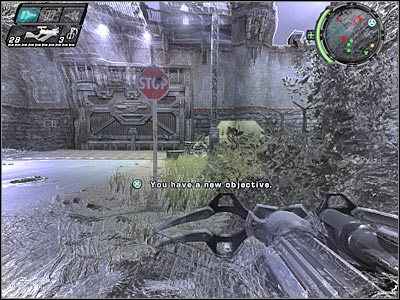 Don't worry about the snipers above you, because they won't be able to harm you - Drive-By II - Walkthrough - Timeshift - Game Guide and Walkthrough