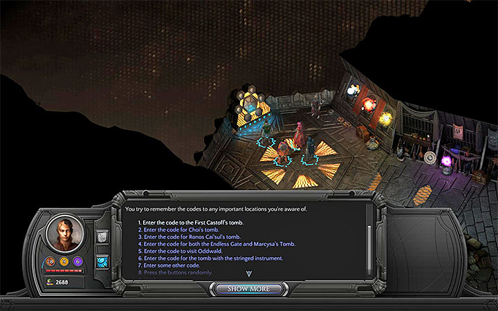 Select the first tomb from the list of the ones you are aware of - On the Builders Trail - main quest walkthrough | Caravanserai - Sagus Cliffs: Caravanserai - Torment: Tides of Numenera Game Guide