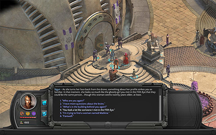 Sigyn can be found in Government Square. - Ashen Imitation - side quest walkthrough | Cliffs Edge - Sagus Cliffs: Cliffs Edge - Torment: Tides of Numenera Game Guide