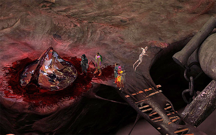 The Cyst has to burst, which will allow you to examine it and obtain the handle. - A Hilt Without a Blade - side quest walkthrough | Vast Interior - Bloom: Vast Interior - Torment: Tides of Numenera Game Guide