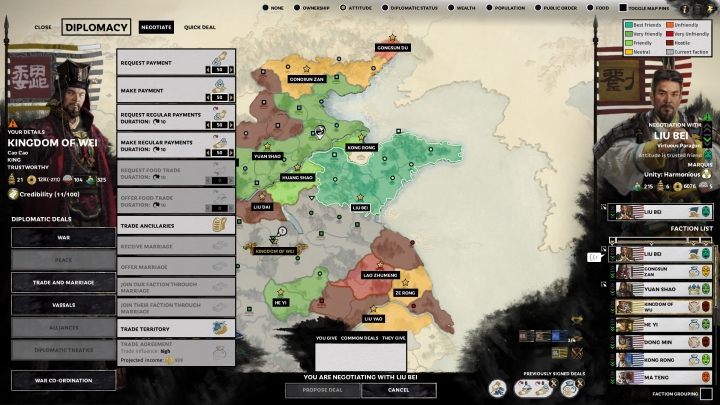 Hasil gambar untuk total war three kingdoms diplomacy