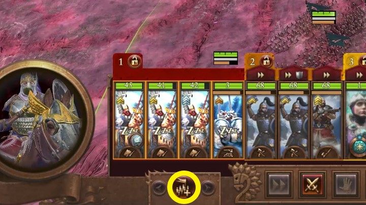 Mit der Schaltfläche unten links können Sie Reserveeinheiten beschwören – Total War Warhammer 3: Schlachten um die Daemon Souls – Realm of Chaos – Total War Warhammer 3 Guide