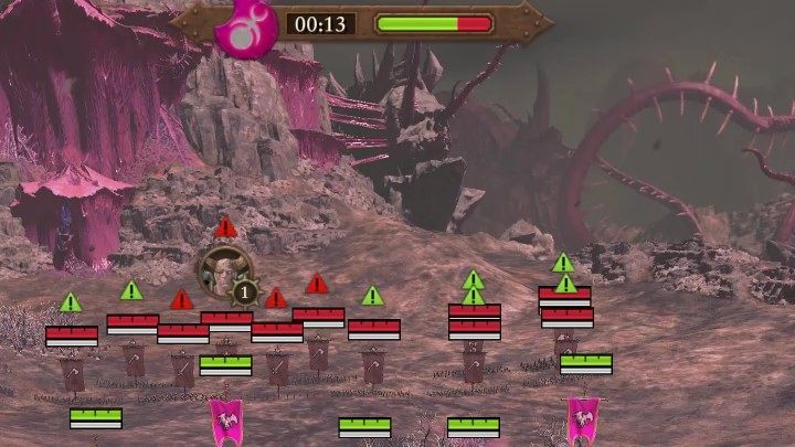 At the top, in the center of the map, there is a timer - it shows how long the battle has been going on for - Total War Warhammer 3: Battles - Military - Total War Warhammer 3 Guide