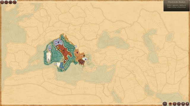 Apabila anda memilih mana -mana bandar, anda akan mendapat skrin pengurusan wilayah - antara muka | Peta Strategik - Peta Strategik - Jumlah Perang: Panduan Permainan Rome II