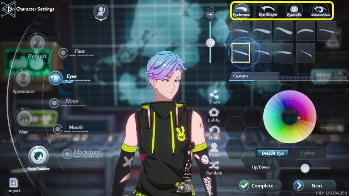 Eyes will allow you to choose all aspects of the eyes - Tower of Fantasy: Character creation and customization - Basics - Tower of Fantasy Guide