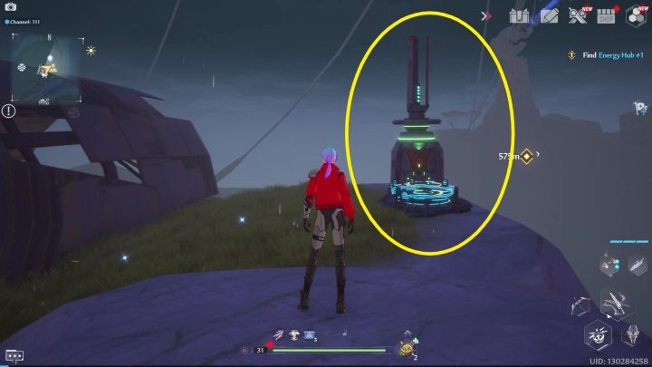The symbol at the top of the map shows Spacerift - Tower of Fantasy: Fast travel - is it available? - FAQ - Tower of Fantasy Guide