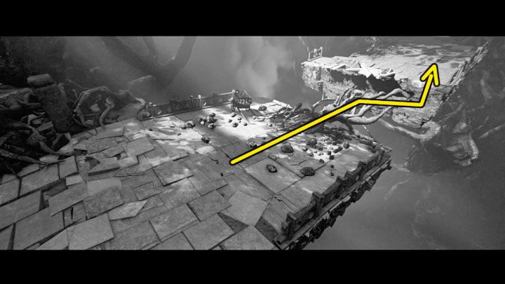 Go through the large gate and follow the path shown in the picture above - Trek to Yomi: Chapter 5 - walkthrough - Walkthrough - Trek to Yomi Guide