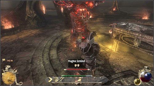 After a few accurate shots a cutscene will play, during which the dragon will breathe fire and create a Magma Sentinel - Whatever It Takes | Main quests - Chapter IV - Main quests - Chapter IV - Two Worlds II Game Guide