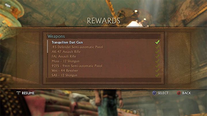 Other useful cheats can be found in the Weapons menu - Uncharted 2 Among Thieves Game Guide