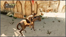 Während Sie auf einem Pferd reiten, müssen Sie auf Feinde schießen, die versuchen, Sie zu töten – Uncharted 3: Kapitel 19 – Komplettlösung „Die Siedlung“ – Komplettlösung – Uncharted 3 Drakes Deception Guide