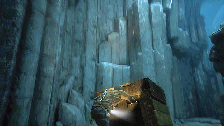 Push the container towards the left wall - Uncharted 4: Chapter 9 Those Who Prove Worthy walkthrough - Walkthrough - Uncharted 4: A Thiefs End Game Guide