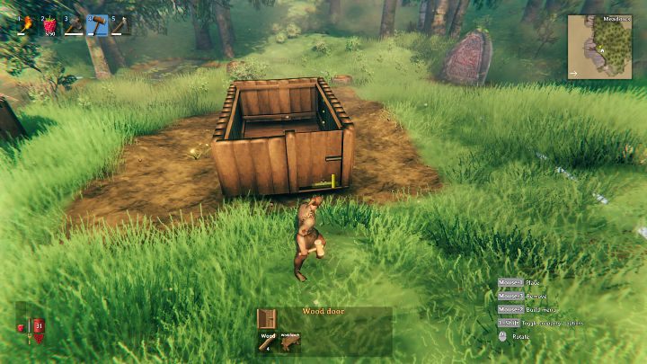 After placing the floor, it's time to put up the walls - Valheim: Day 1 - how to survive the beginning? Where to start? - Basics - Valheim Guide