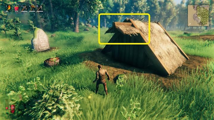 The last important element of the first shelter in Valheim is a campfire - Valheim: Day 1 - how to survive the beginning? Where to start? - Basics - Valheim Guide