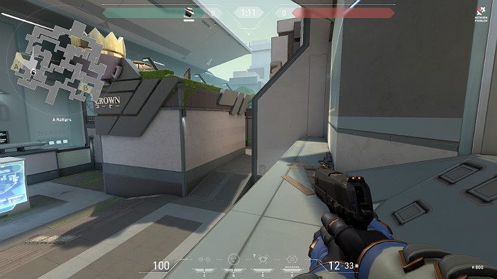 In the picture above you can see a character who stands at A Rafters spot (A Heaven) - Valorant: Split map description for defenders and attackers - Maps - Valorant Guide