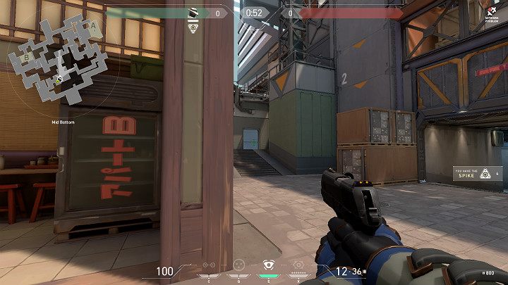 In the picture above you can see a character who is looking in the direction of Mid Top - Valorant: Split map description for defenders and attackers - Maps - Valorant Guide