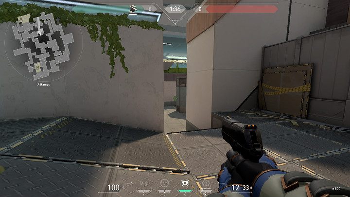 In the screenshot above you can notice a player who has taken an example position at A Ramps - Valorant: Split map description for defenders and attackers, callouts - Maps - Valorant Guide